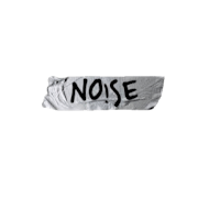 the word'noise'is written on a piece of paper